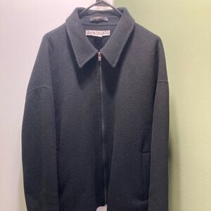Acne Studios Black Wool Zipper Jacket